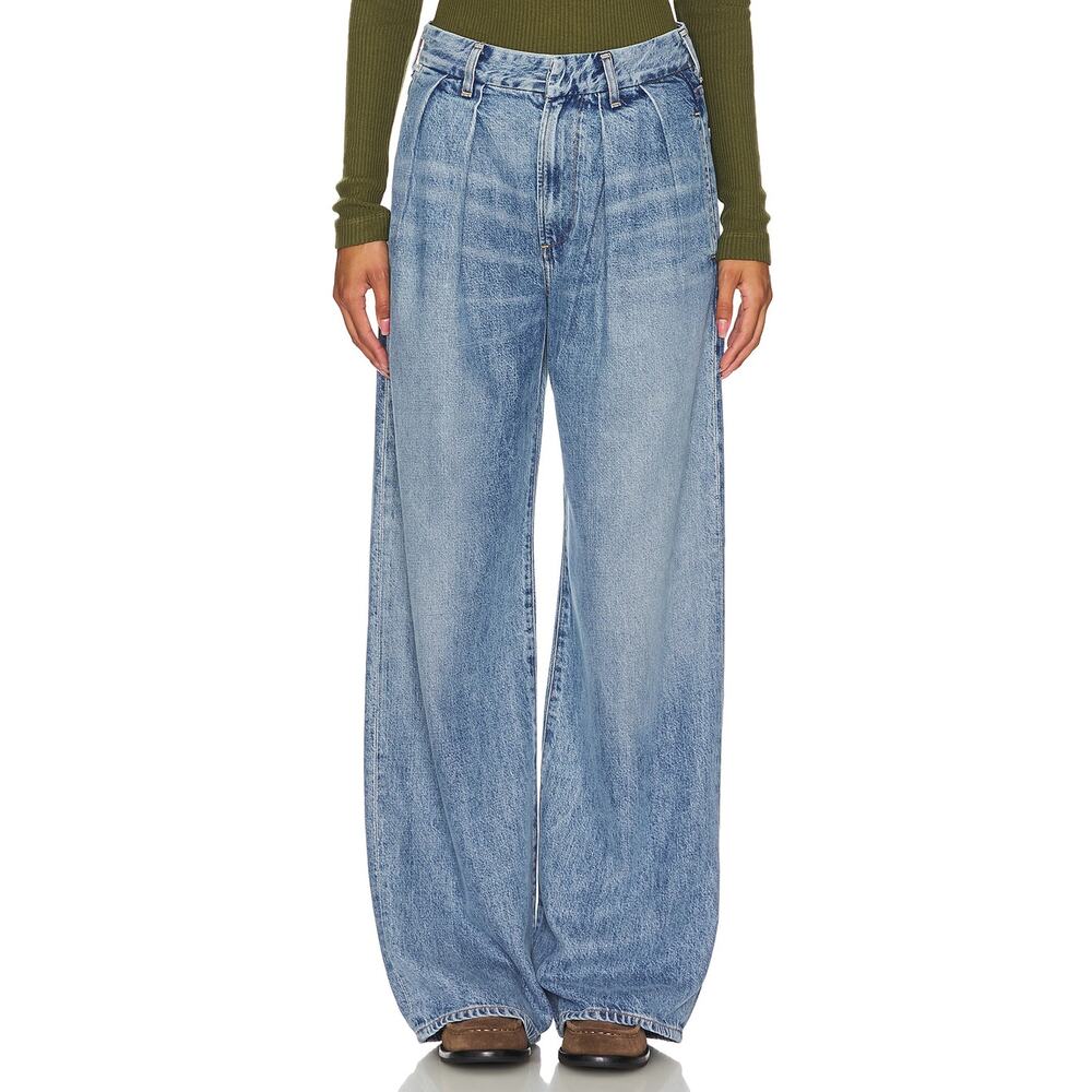 Citizens Of Humanity Pleated Blue Petra Denim Jeans Size 24 - Picture 1 of 4